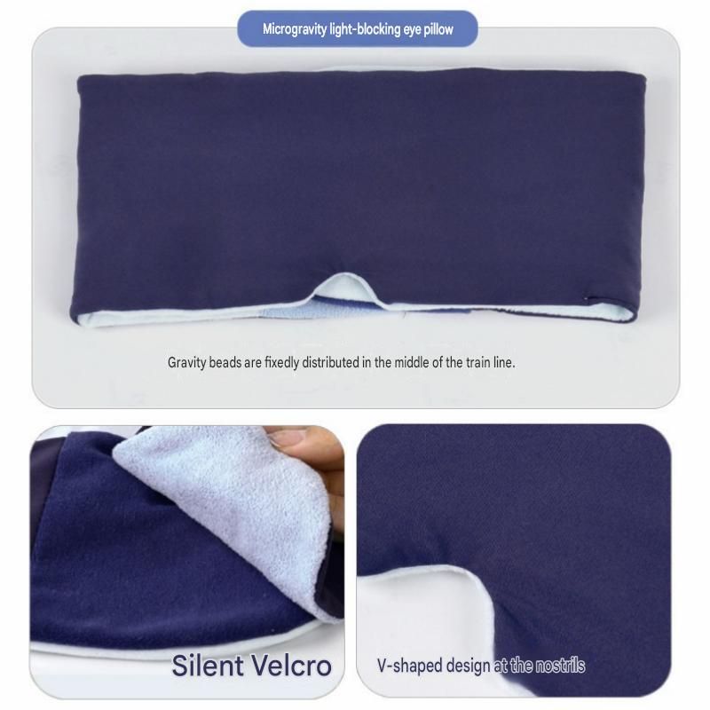 Home and Travel Sleep Aid Bundle - White Dual Mode CES Microcurrent Sleep Aid Device and Grey Gravity Eye Mask, USB Rechargeable Handheld and Ear Clip Unit, 72cm Light Blocking Polyester Cover for Deep Rest and Travel