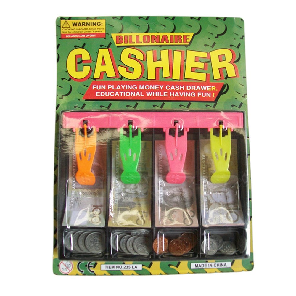 2 x cash drawer with play money