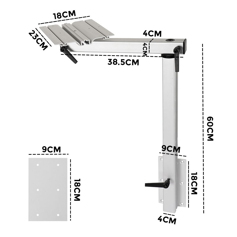 Adjustable RV Table Leg 360° Rotating Support Pedestal Table Leg RV Accessories, Detachable Aluminum Alloy Support Table Pedestal with Stepless Knob