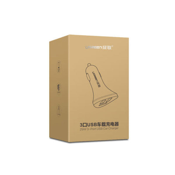 Ugreen 29W 3 Port USB Car Charger White ACBUGN40285