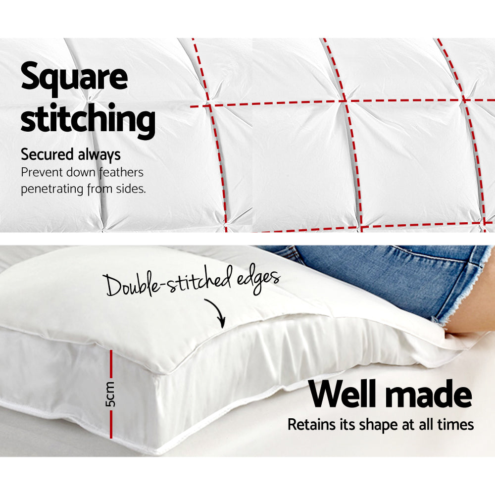 Giselle Bedding Pillowtop Mattress Topper 5cm Thick Pad for Back Pain Relief Washable Underlay Protector 1000GSM Microfibre Filling 45cm Deep Pocket Double