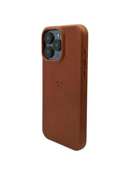 Lovefone Genuine Crafted Leather Case iPhone 15 Whisky