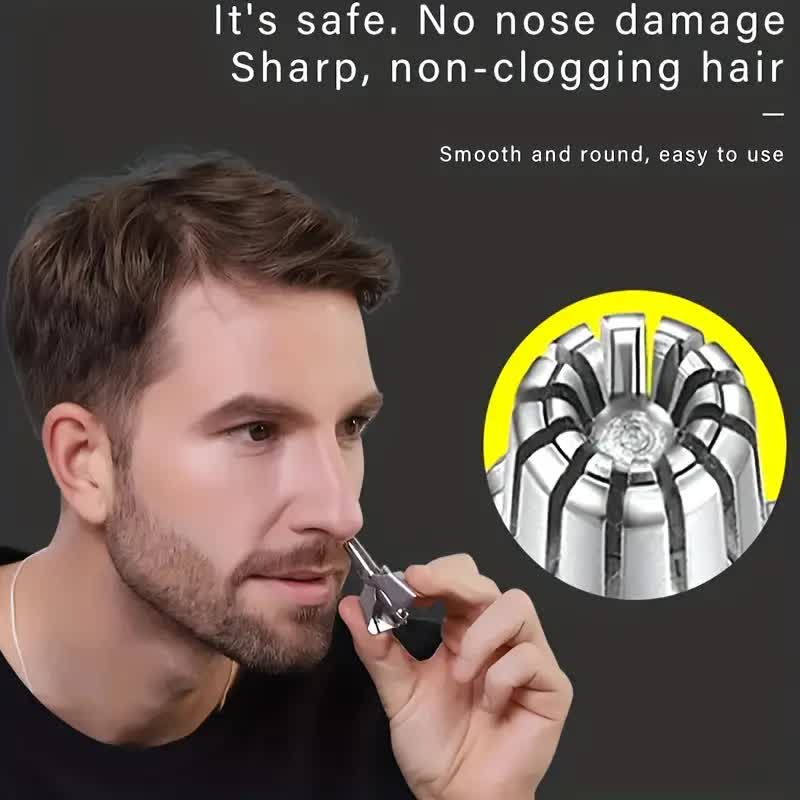 Washable Manual Nose Hair Trimmer For Men And Womens, Stainless Steel, Portable Nose Hair Clipper
