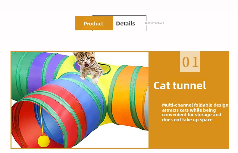 pet products Super Set (21 Pcs) - Cat Tunnel, Teaser, Mice, Jingle Balls, & Pom Poms. (Note: accessory colors are shipped randomly).