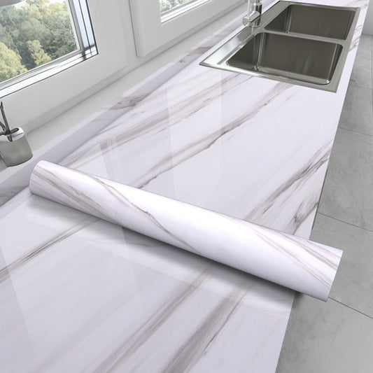 Marble Wall Sticker Waterproof Wallpaper Peel And Stick Tile Self Adhesive Film - BZ07 - Size 80-2000CM