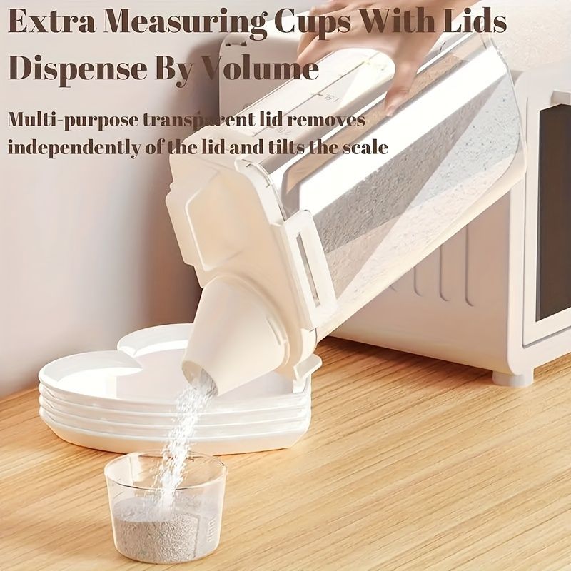 Airtight Food Containers Food Storage Containers With Lids Kitchen Storage - White - Size 1100ML