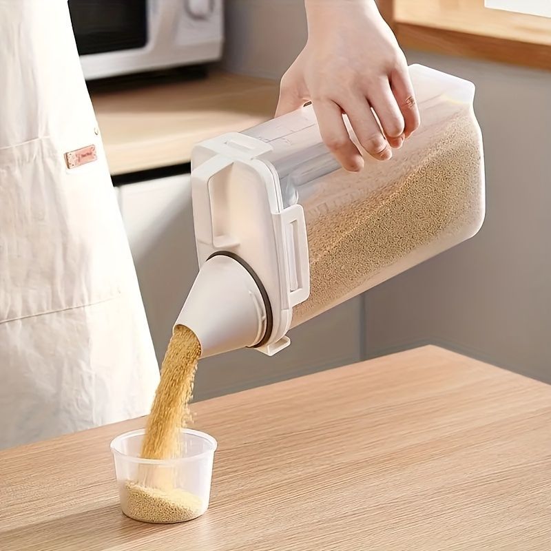 Airtight Food Containers Food Storage Containers With Lids Kitchen Storage - White - Size 3000ML