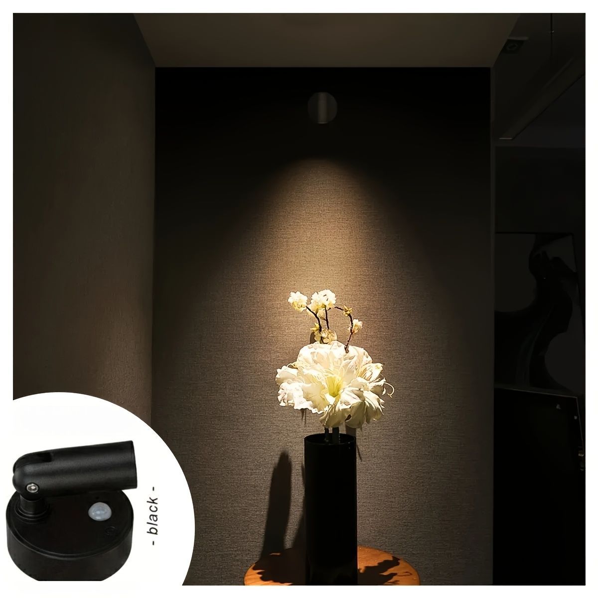 Rotating Wall Lamp Touch Switch Wall Lamp Three-Tone Lighting Wall Lamp Modern - Gold - Size 01