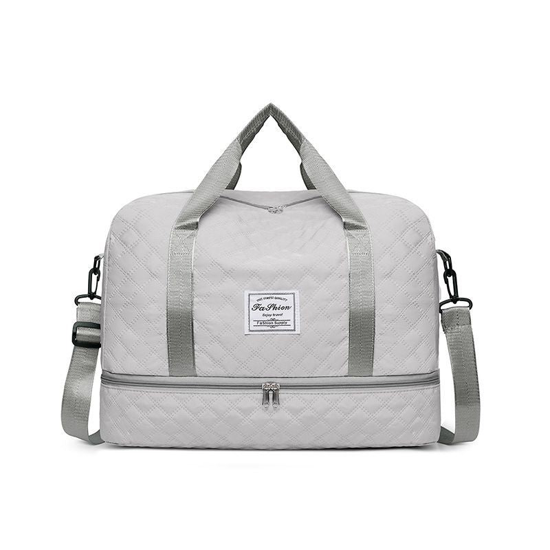 Luxury Duffle Bag Oversized Duffle Travel Bag Gym Bag Multiple Compartments Wet - Light Green - Size 01