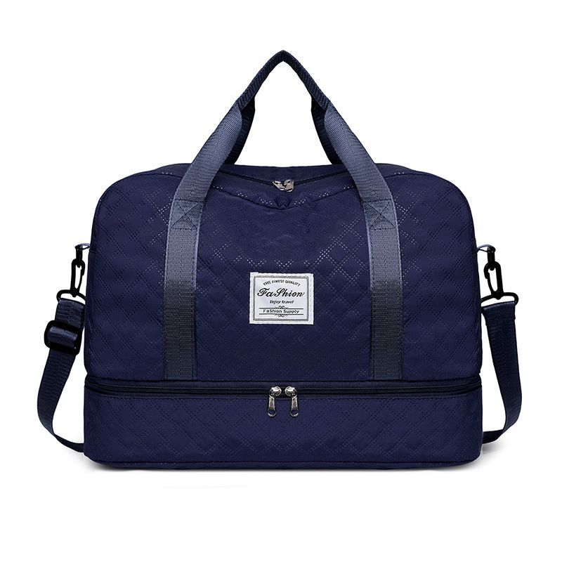 Luxury Duffle Bag Oversized Duffle Travel Bag Gym Bag Multiple Compartments Wet - Mist blue - Size 01