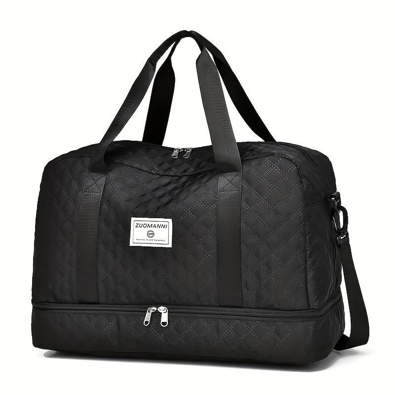 Luxury Duffle Bag Oversized Duffle Travel Bag Gym Bag Multiple Compartments Wet - Purple - Size 01