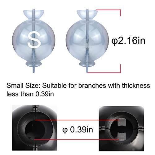 20 PCS Air Layering Propagation Kit with Zip Ties, Reusable Grafting Ball, Clear Air Layering Pods, Rooting Ball for Fast Propagation (Small)