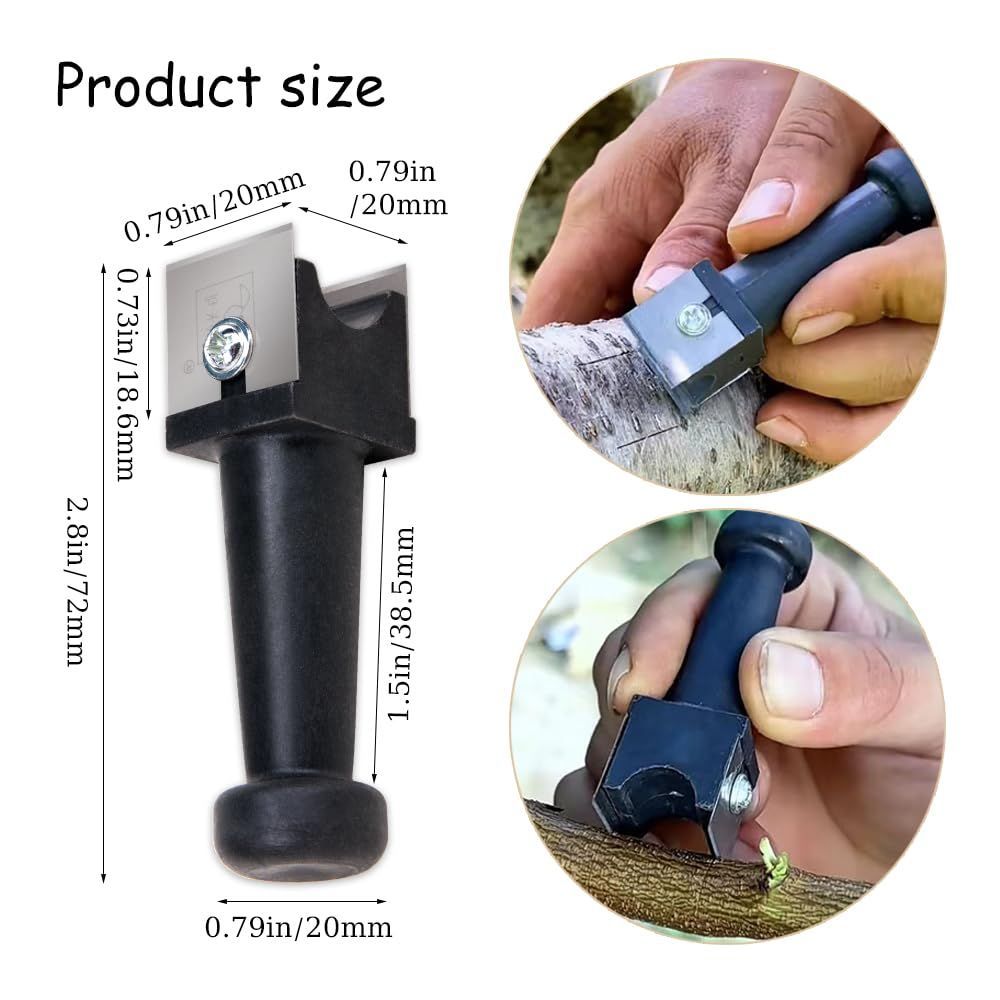 2Pcs Double Knife Branch Grafting Knife Garden Professional Grafting Cutting Tool Sharp Grafting and Pruning Tool Practical Bark Removal Garden Accessory for Gardeners & Fruit Tree Care