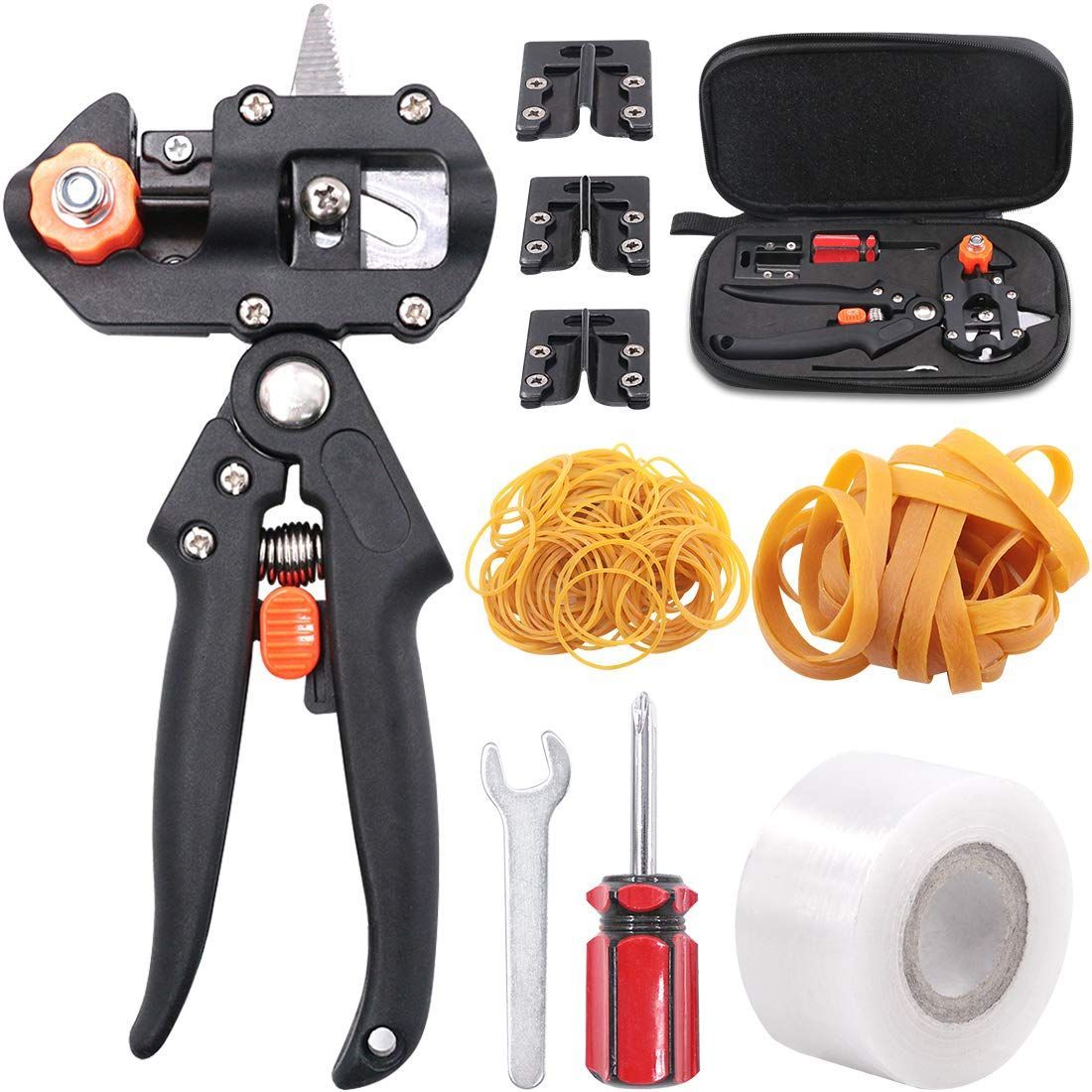 Professional Garden Fruit Tree Plant Pruning Shears Grafting Cutting Tool Kit with Grafting Tape Rubber Bands