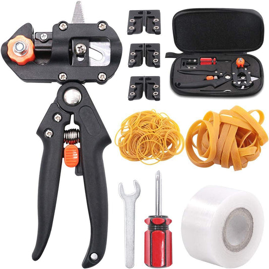 Professional Garden Fruit Tree Plant Pruning Shears Grafting Cutting Tool Kit with Grafting Tape Rubber Bands
