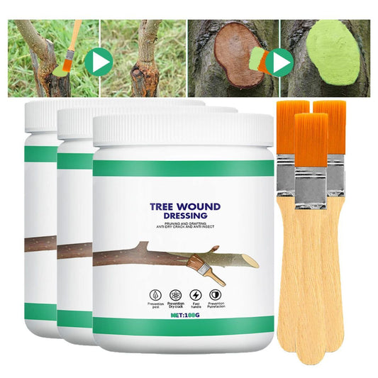 3Pack 100g Tree Wound Sealer, Tree Pruning Sealer, Tree Grafting Supplies, Tree Wound Sealer Healing Paste, Bonsai Cut Paste, Pruning Sealer And Tree Wound Dressing for Trees, Shrubs, Roses - Green - Size 3Pack