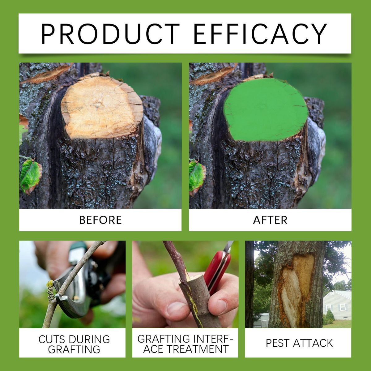 1Pack Tree Wound Sealer (227g), Organic Pruning Sealer for Cut, Grafting & Damaged Bark, Tree Wound Dressing for Fruit Trees, Bonsai, Roses, Shrubs & Garden Trees, Waterproof Protection