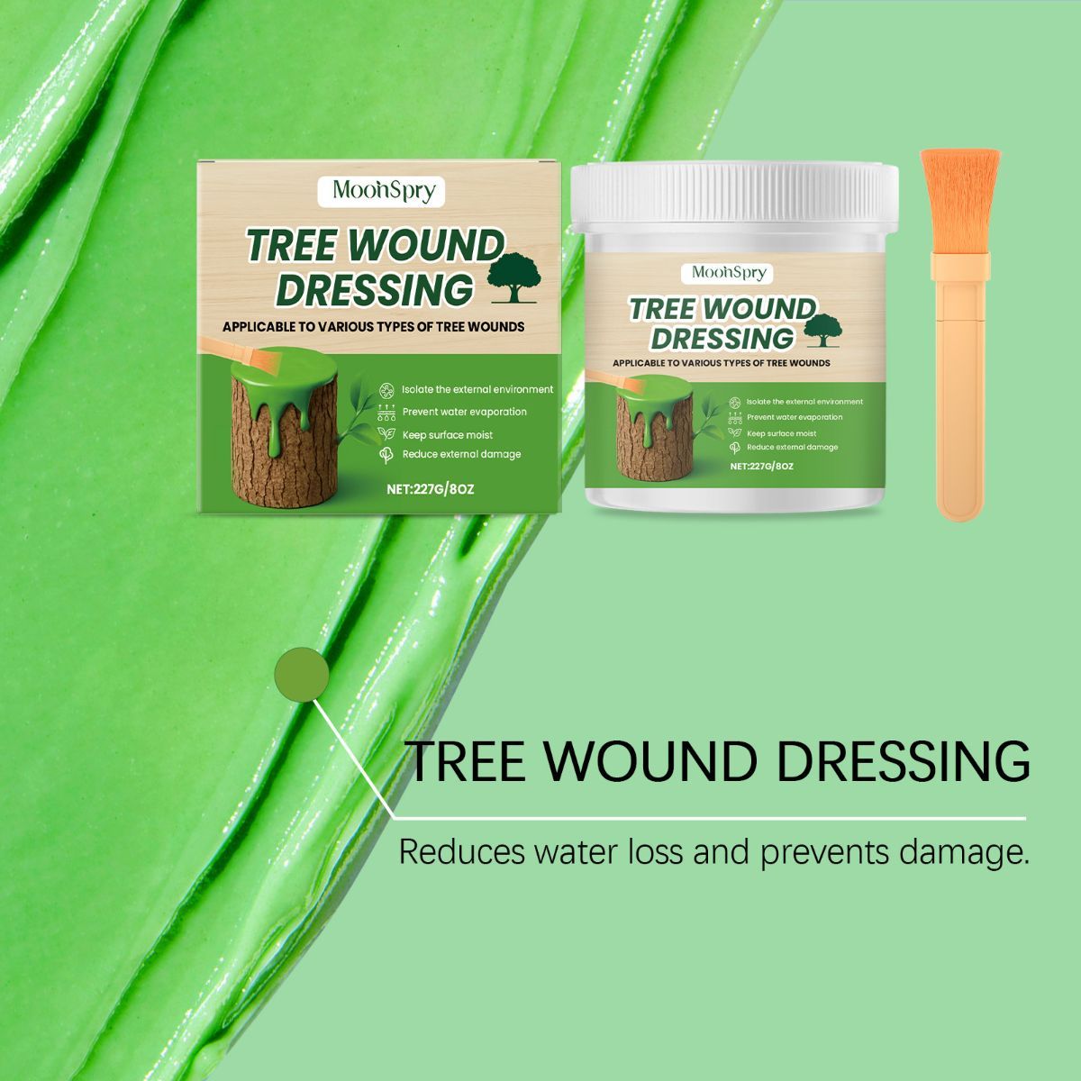 1Pack Tree Wound Sealer (227g), Organic Pruning Sealer for Cut, Grafting & Damaged Bark, Tree Wound Dressing for Fruit Trees, Bonsai, Roses, Shrubs & Garden Trees, Waterproof Protection