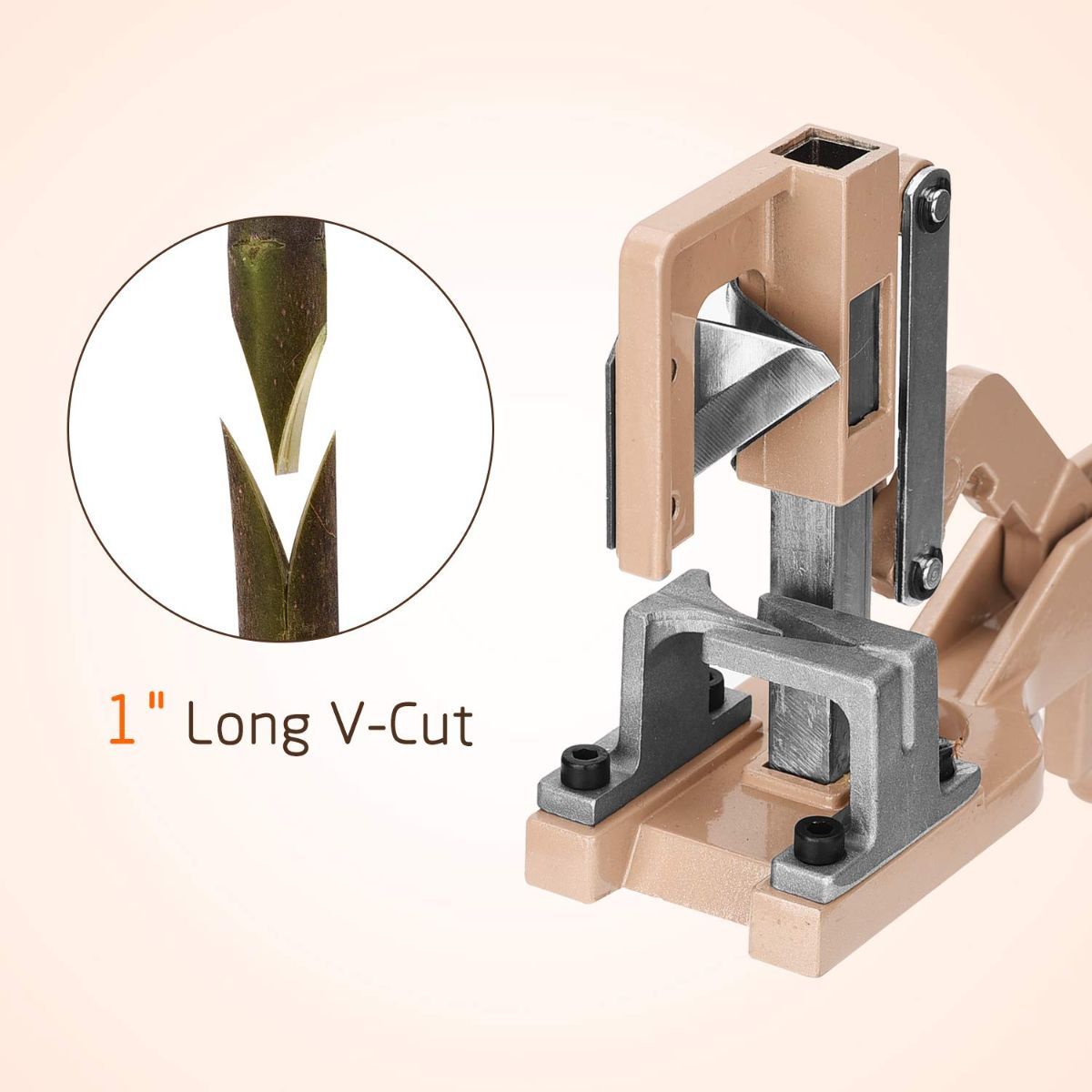 V-Cut Grafting Tool for Large Branches Full Metal Body with SK5 Blade Ideal for Fruit Tree Grafting