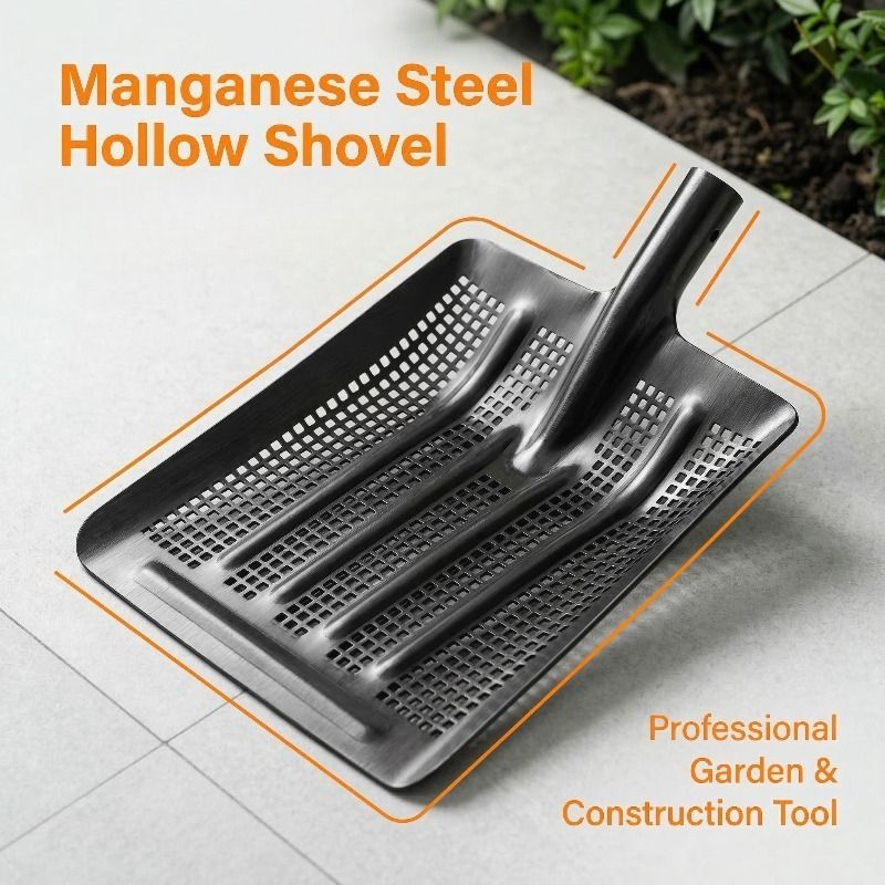 Stainless Steel Garden Sieve Shovel for Soil and Compost Screening-Grey