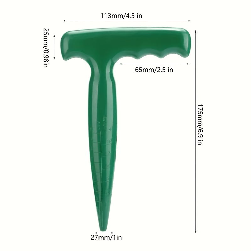 2-Piece Garden Plant Transplanter and Dibber Set for Australian Gardens-Green