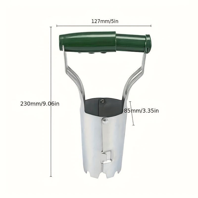 2-Piece Garden Plant Transplanter and Dibber Set for Australian Gardens-Green