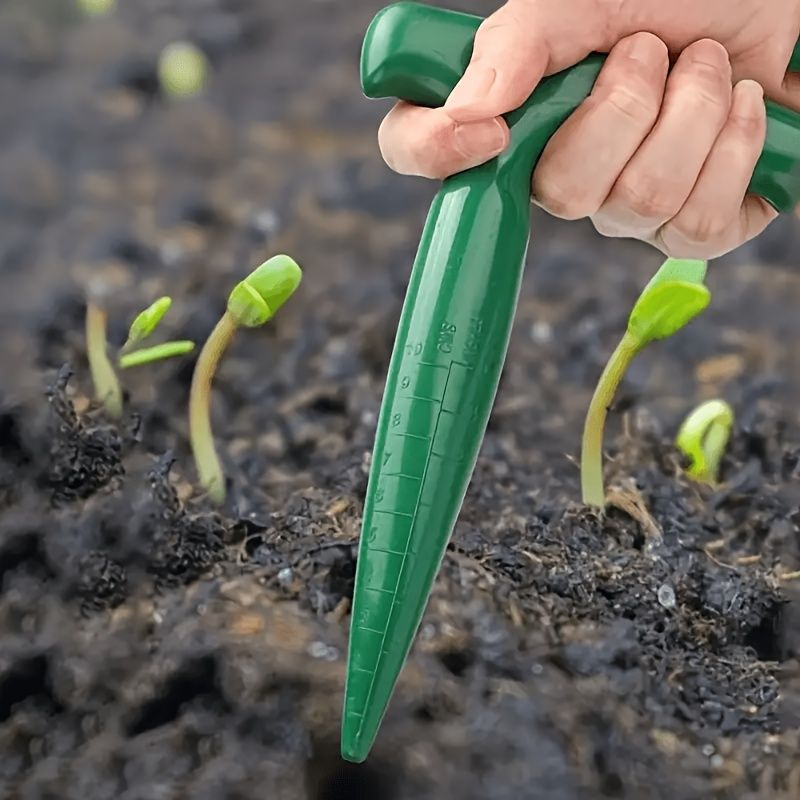 2-Piece Garden Plant Transplanter and Dibber Set for Australian Gardens-Green