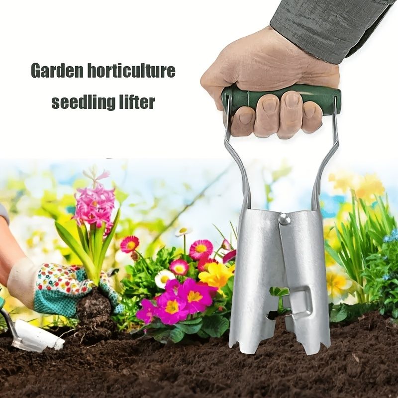2-Piece Garden Plant Transplanter and Dibber Set for Australian Gardens-Green