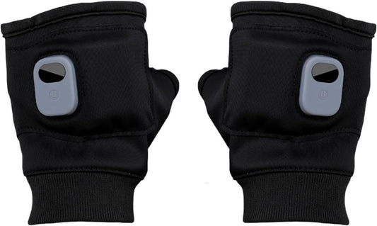 Rechargeable Wireless Heated Gloves Women'S Heated Gloves Fingerless Heated - Black - Size Fits Adult Hands