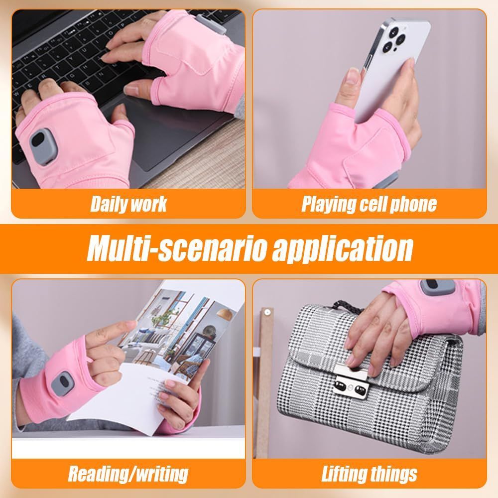 Rechargeable Wireless Heated Gloves Women'S Heated Gloves Fingerless Heated - Black - Size Fits Adult Hands