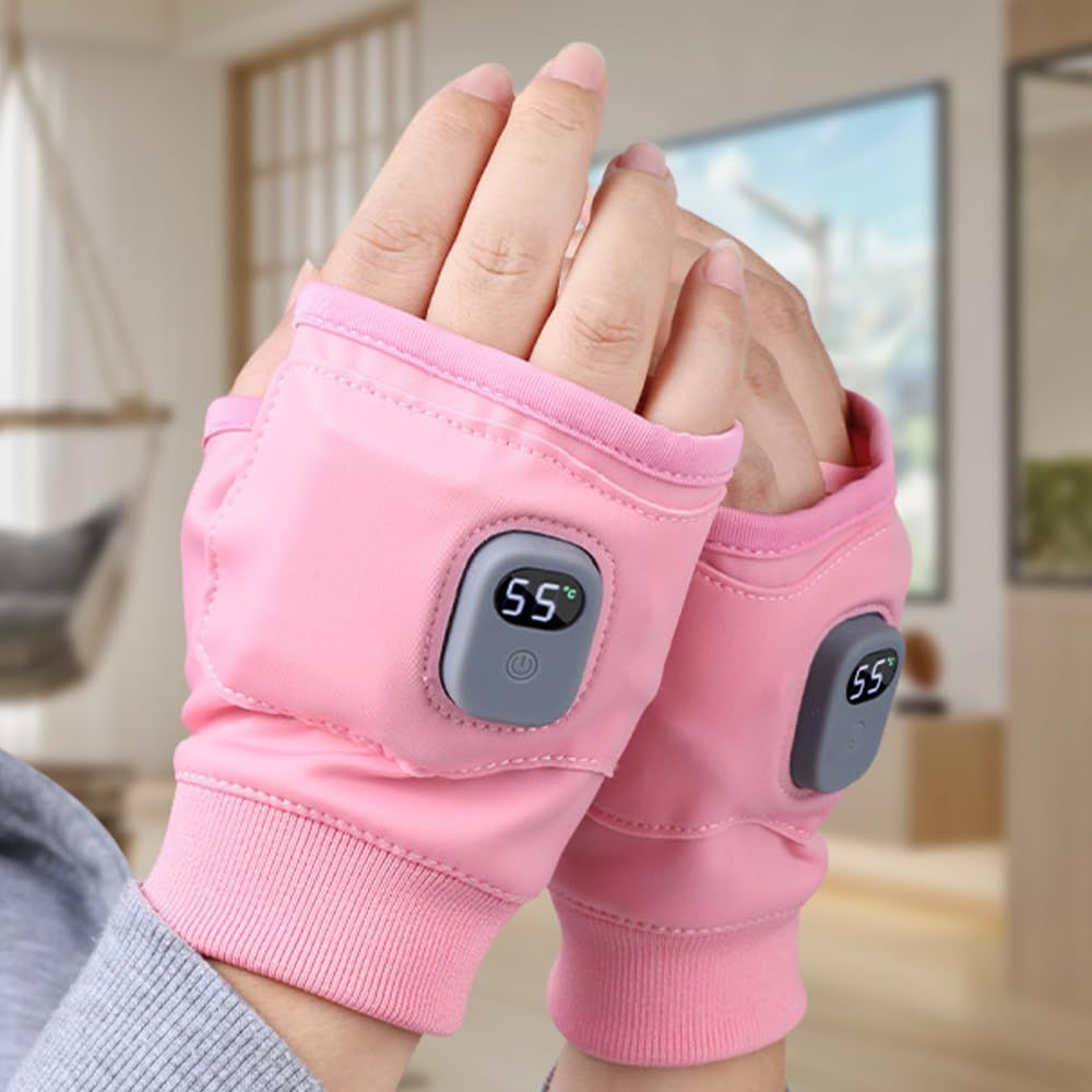 Rechargeable Wireless Heated Gloves Women'S Heated Gloves Fingerless Heated - Black - Size Fits Adult Hands