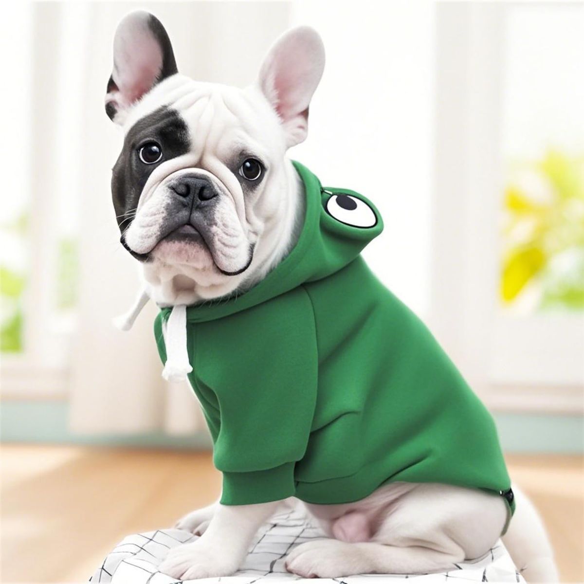Dog Hoodie Frog-Themed Autumn Winter Pet Clothing Small Medium Dogs Soft - Purple - Size L