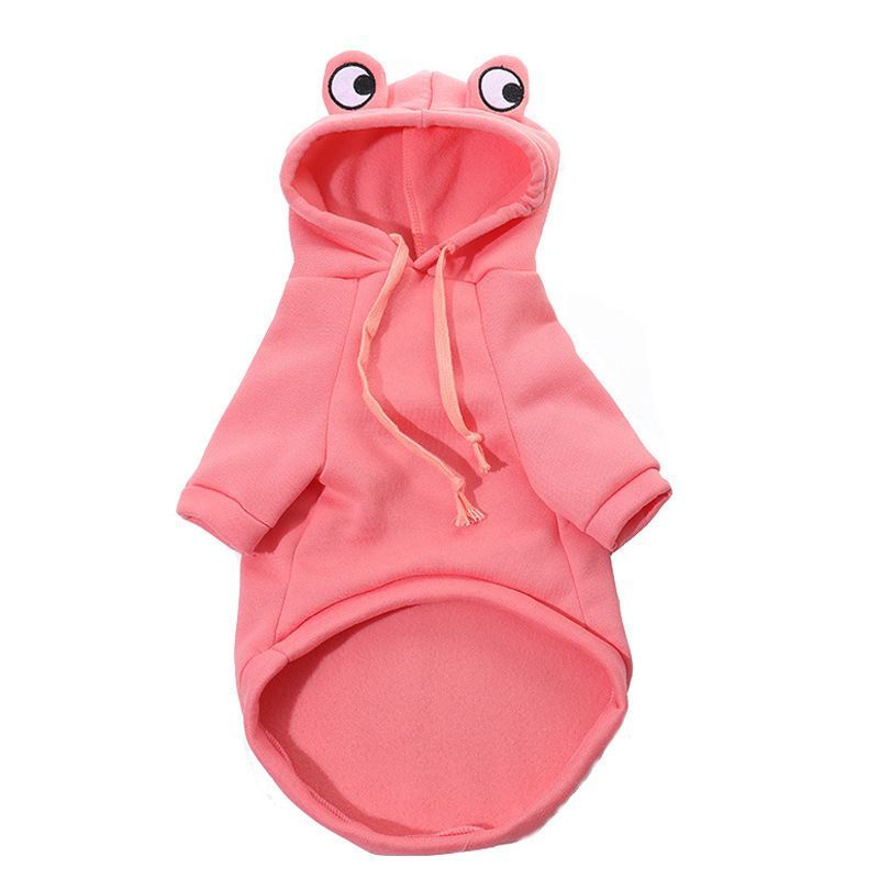 Dog Hoodie Frog-Themed Autumn Winter Pet Clothing Small Medium Dogs Soft - Purple - Size XXL