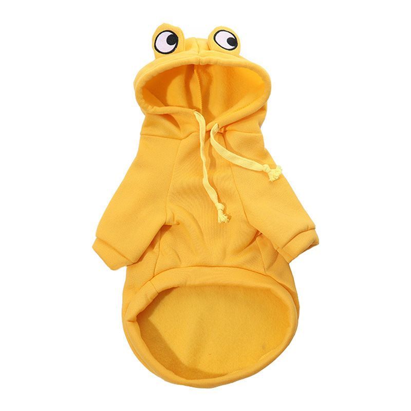 Dog Hoodie Frog-Themed Autumn Winter Pet Clothing Small Medium Dogs Soft - Purple - Size XXL