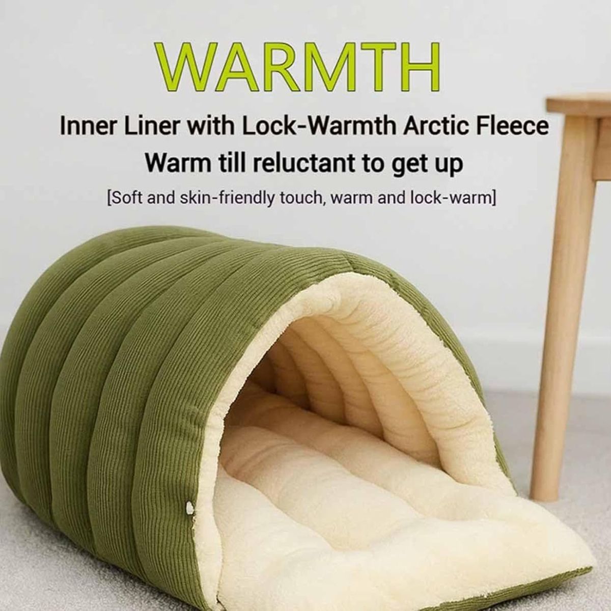 Cozy Monster Cat Bed, Cave Style Pet Bed, Cat Beds for Indoor Cats, Cat Cave Bed Cat Tent with Removable Cushion, Warm Cave Nest Sleeping Bed Puppy House for Cats Small Dogs - Black - Size 30cm*28cm*20cm