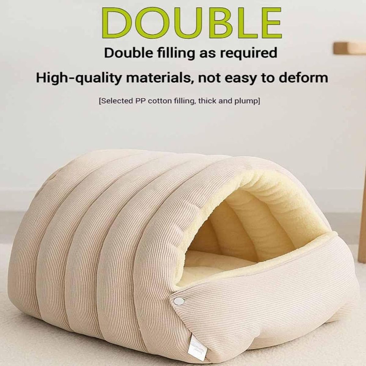 Cozy Monster Cat Bed, Cave Style Pet Bed, Cat Beds for Indoor Cats, Cat Cave Bed Cat Tent with Removable Cushion, Warm Cave Nest Sleeping Bed Puppy House for Cats Small Dogs - Blue - Size 30cm*28cm*20cm