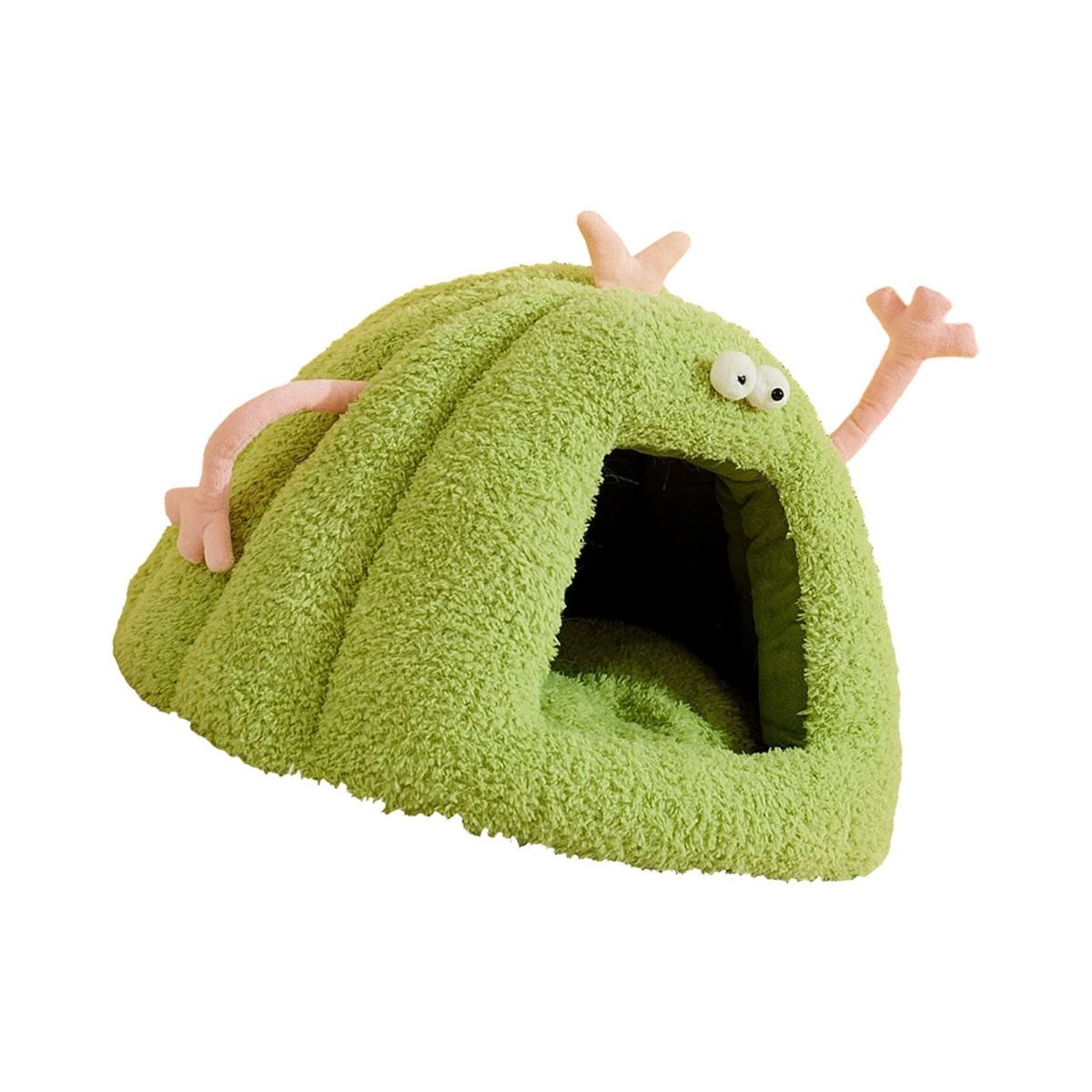 Winter Warm Cats Bed Cartoon Theme Design Highly Density Removable Cover Shelter House Rest Bed for Small Breeds Winter Warm Cats House - Purple - Size 45cm*40cm