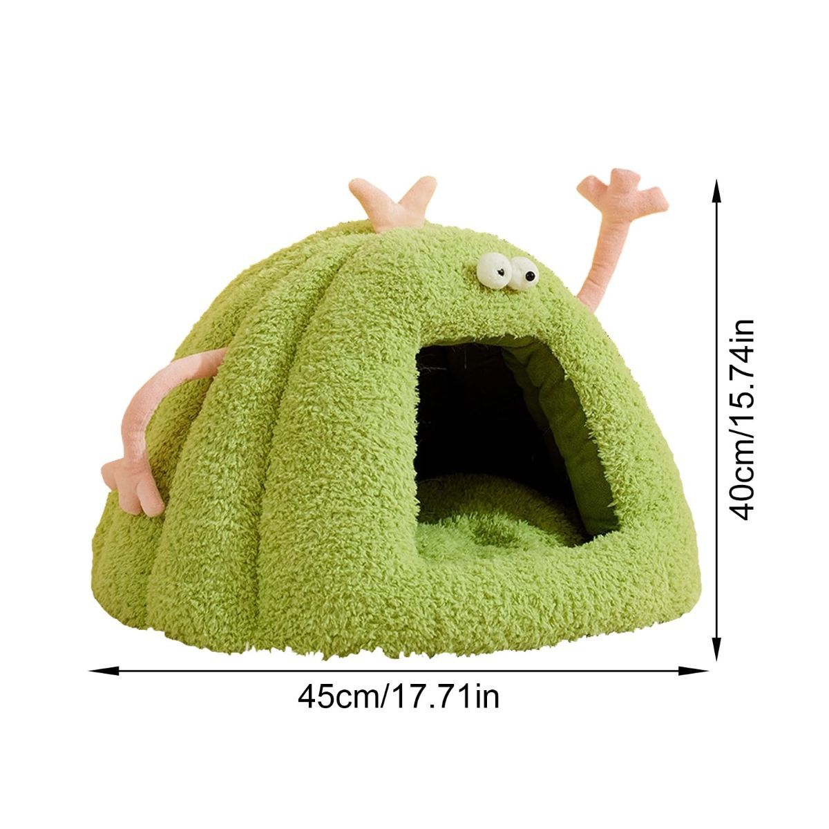 Winter Warm Cats Bed Cartoon Theme Design Highly Density Removable Cover Shelter House Rest Bed for Small Breeds Winter Warm Cats House - Yellow - Size 60cm*45cm