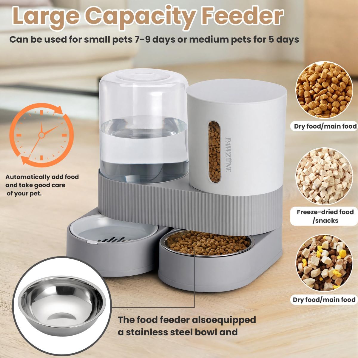 Cat Automatic Feeder Cat Water Dispenser Pet Feeding Set Cat Food Dispenser