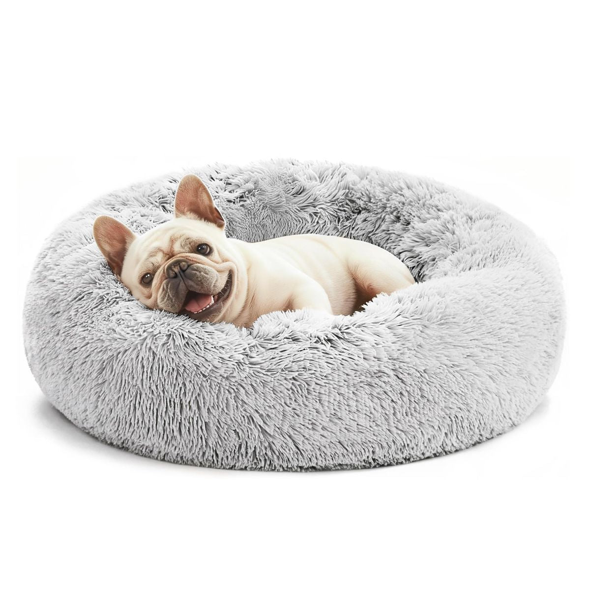 Pet Bed Anti-Anxiety Pet Bed Donut Pet Bed Small Dog Bed Medium Dog Bed Cat Bed - Black / 24in