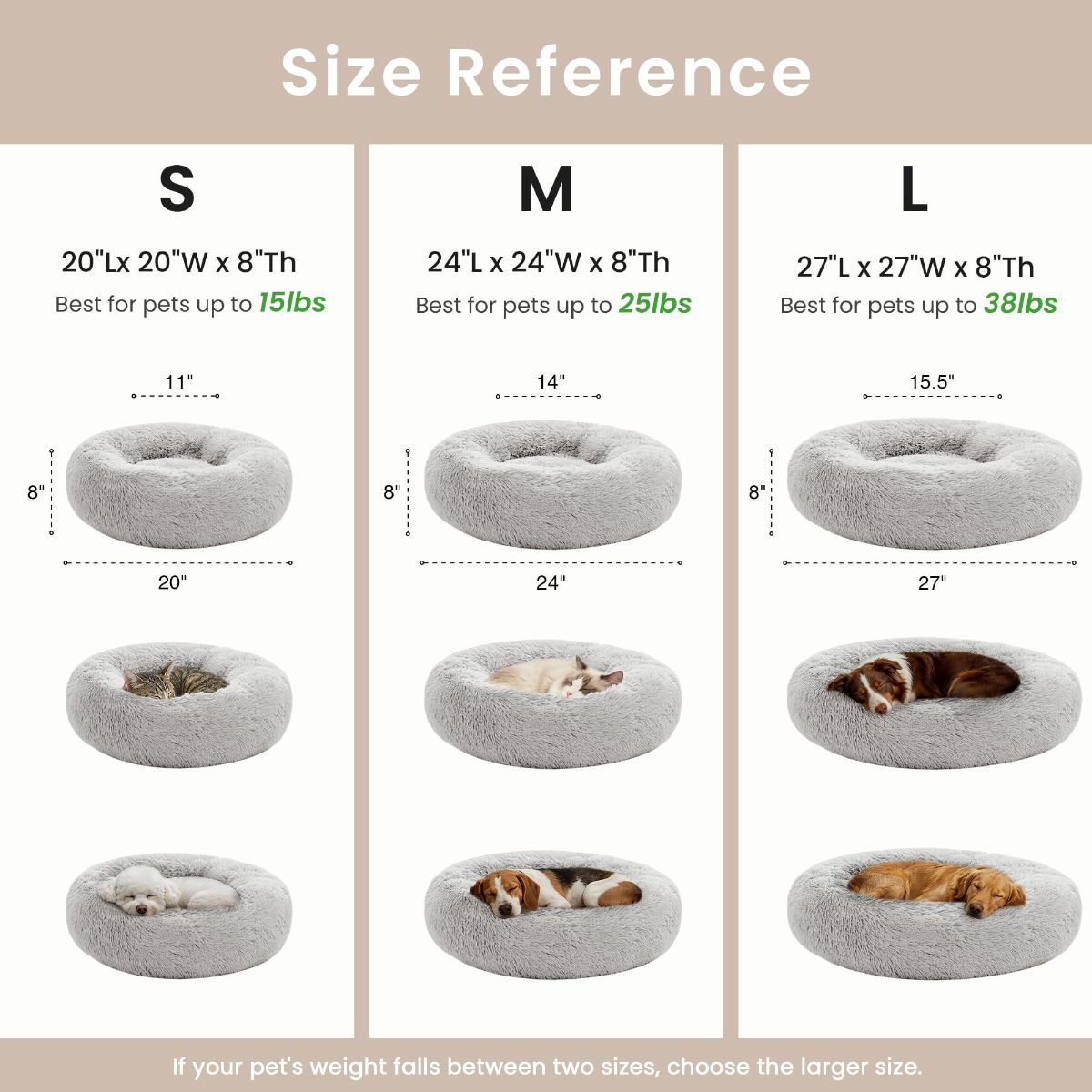 Pet Bed Anti-Anxiety Pet Bed Donut Pet Bed Small Dog Bed Medium Dog Bed Cat Bed - Navy - Size 27in