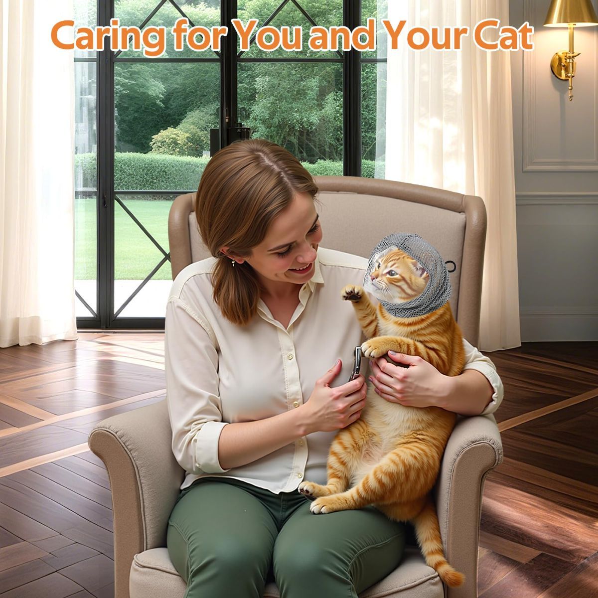 Adjustable Cat Muzzle Cat Grooming Prevent Biting Breathable TPU Cat Nail