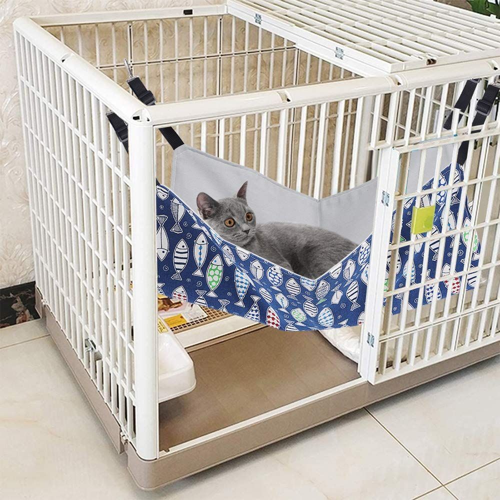 Cat Hammock Adjustable Hanging Cat Bed Indoor Cat Bed Reversible Cat Hammock