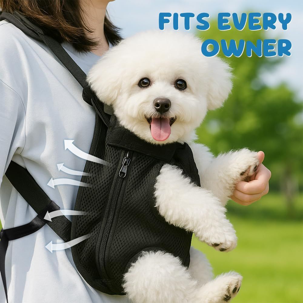 Dog Carrier Backpack Small Dog Carrier Pet Carrier Hands-Free Dog Carrier - Black / S