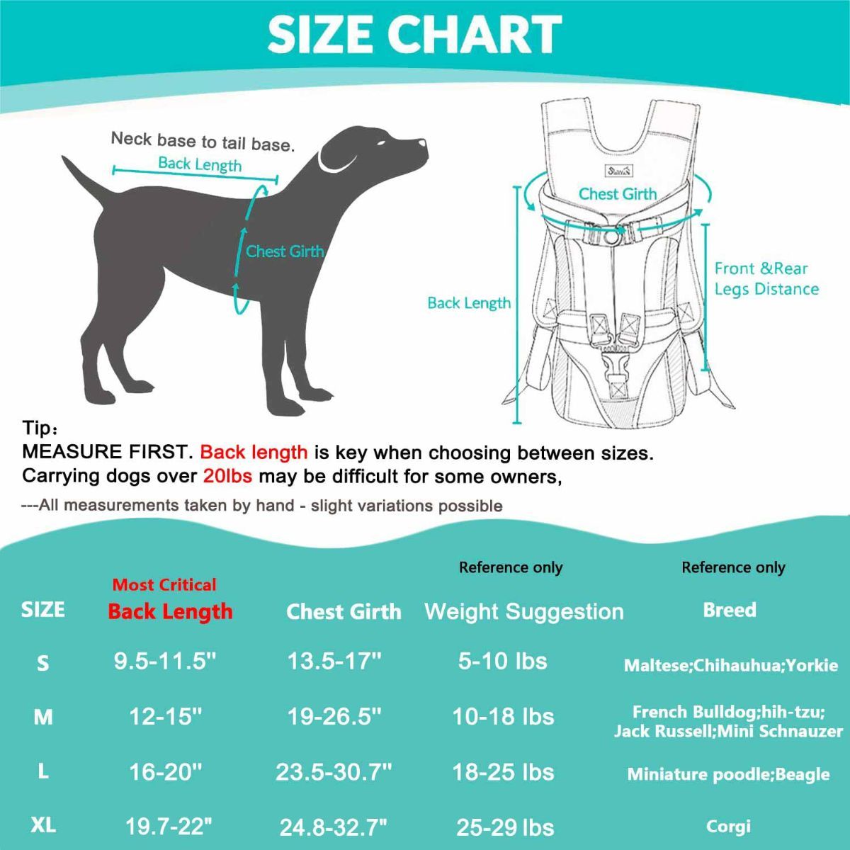 Dog Harness Storage Bags For Dogs Pet Accessories Dog Outdoor Gear High-Quality - Black - Size L