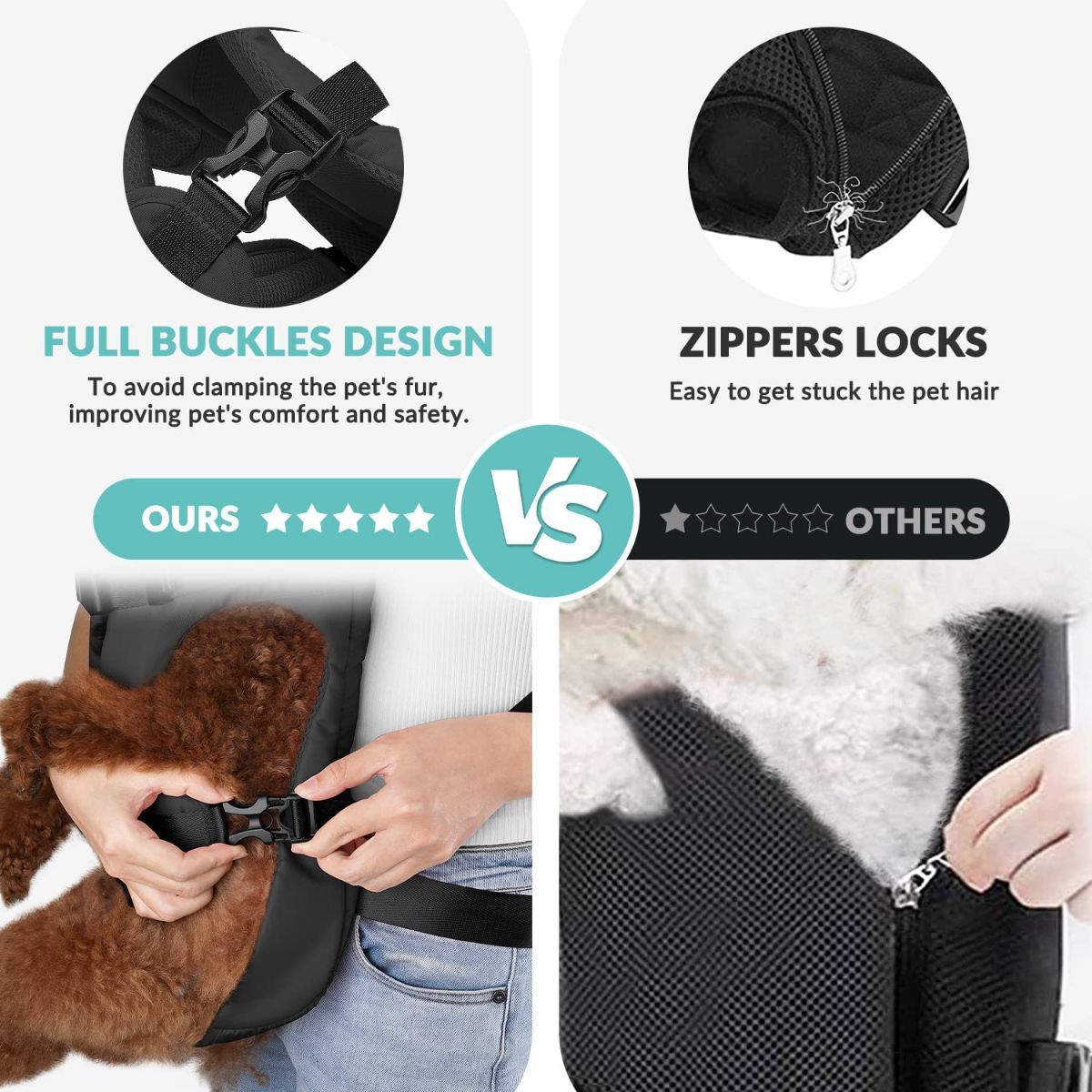 Dog Harness Storage Bags For Dogs Pet Accessories Dog Outdoor Gear High-Quality - Black - Size M