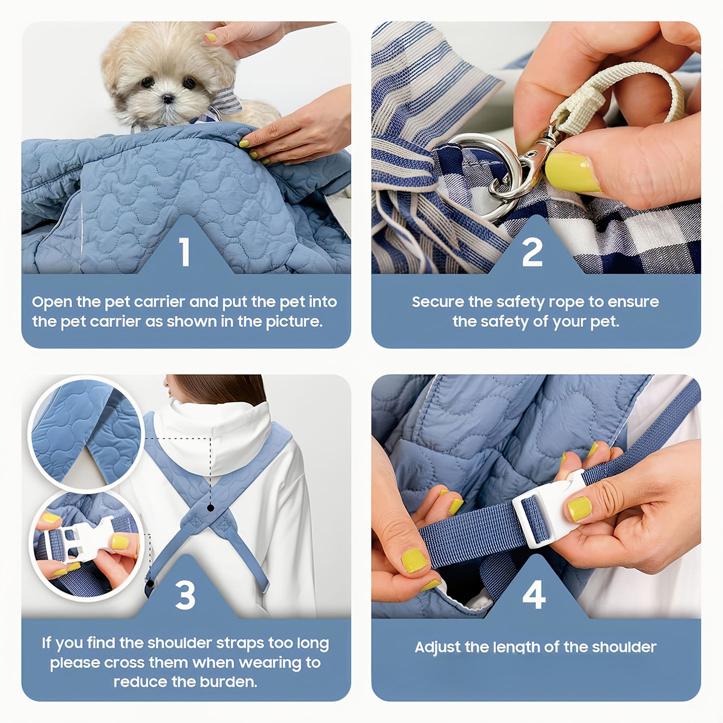dog carrier vest, hands-free pet carrier, small dog carrier, dog hiking gear, pet travel accessories, Australian pet supplies, dog walking accessories, pet carrier vest -Blue