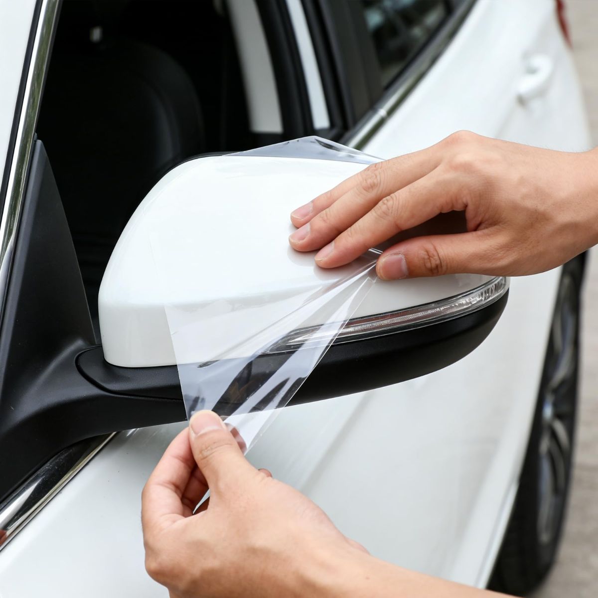 Car Door Protector - Universal Edge Guards Clear Protective Film Tape | PPF Film for Vehicle Interior Door Sill Protector from Dirty Shoes, Dog Scratching,7.87inch*10ft, Transparent