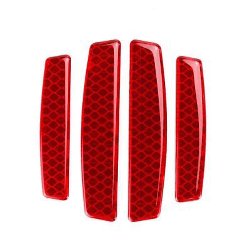 4PCS Universal Car Side Door Edge Guards Protector Real Carbon Fiber Door Edge Guard Protector Trim Molding Crash Scratch Protector Bumper Guard Protector Sticker Anti-Collision Strips - Red - Size 4PCS