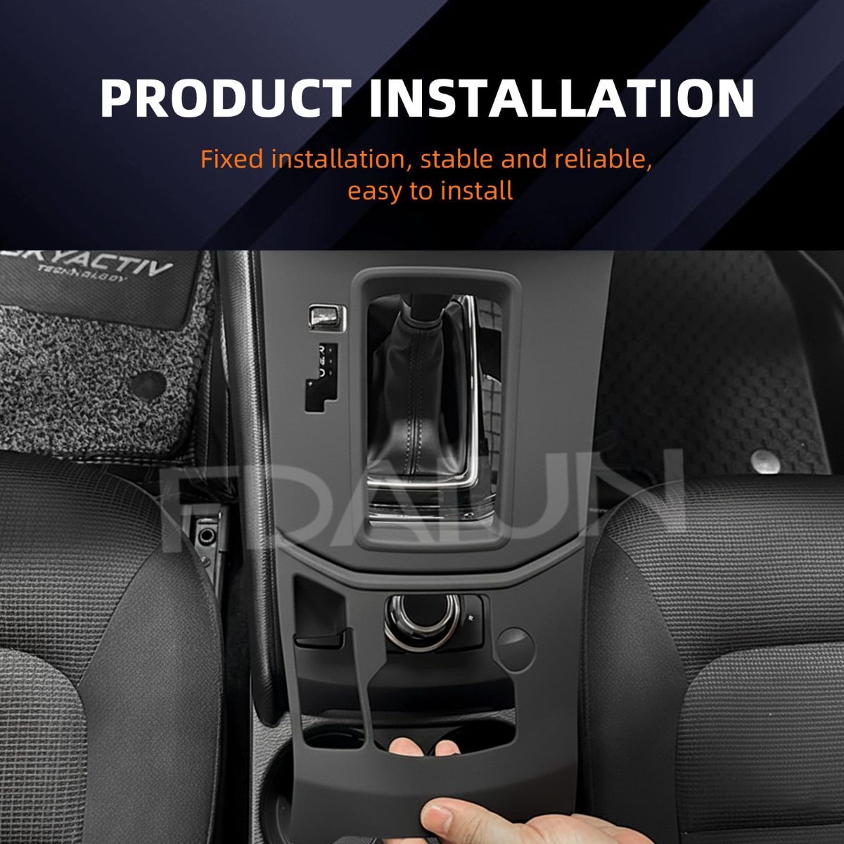 Gearshift Panel Pad for Mazda CX-5 2017-2025 Silicone | Waterproof Central Control Interior Accessories One Button - Red - Size One Button